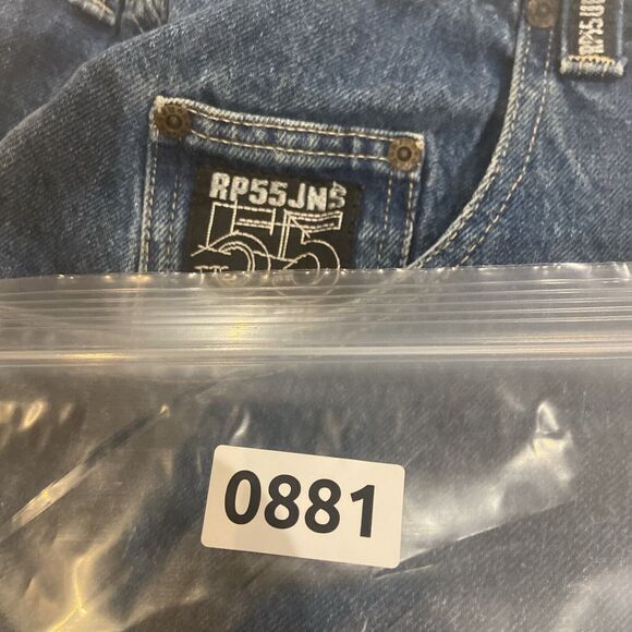 Vintage Retro Reynolds & Perry RP55 Jeans 42” Blue Distressed Denim Cargo Shorts - Picture 16 of 16